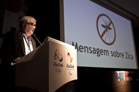 Mario Andrada, diretor de comunicações da Rio-2016, fala sobre o impacto do zika vírus nos Jogos Olímpicos (Foto: Vanderlei Almeida/AFP)