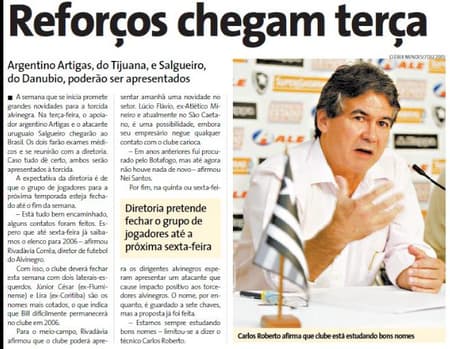 Relembre a "Novela Salgueiro" em dez atos. O primeiro foi noticiado pelo LANCE! em 11 de dezembro de 2005
