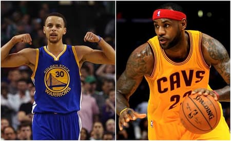LeBron e Curry (Foto: Montagem LANCE!)