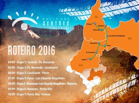 A organização do Rally dos Sertões divulgou as oito cidades por onde a competição passará