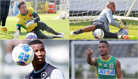 Martin Silva, Jefferson, Ribamar e Jorge Henrique (Foto: ARTE LANCE!)