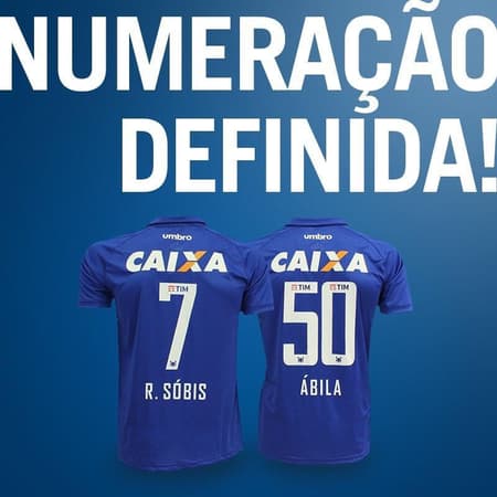 Rafael Sóbis herda número de Sánchez Miño e Ramón Ábila usará a camisa 50 no Cruzeiro (Foto: Divulgação)