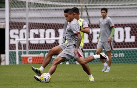 Dudu em treino do Fluminense (Foto: Nelson Perez/Fluminense)