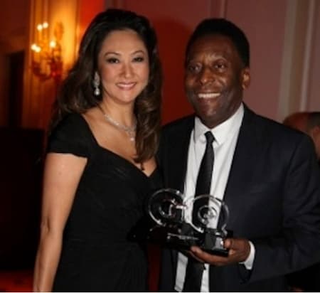Pelé e Marcia Cibele Aoki