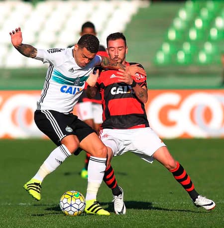 Último encontro: Coritiba 0x2 Flamengo (17ª rodada)