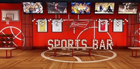 Espaço da NBA House, casa destinada aos fãs de basquete no Brasil (Foto: Divulgação)