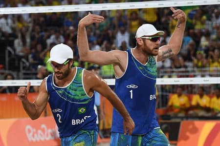 Alison e Bruno Schmidt - BRA 2  X  1 HOL  - Vôlei