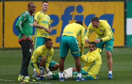 Fernando Prass durante o treino dessa sexta-feira