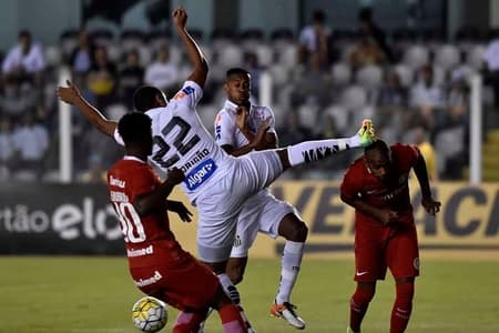 Último confronto: Santos 2x1 Internacional, pela ida das quartas de final da Copa do Brasil