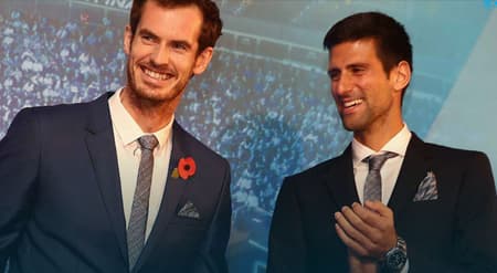 Andy Murray e Novak Djokovic no Finals