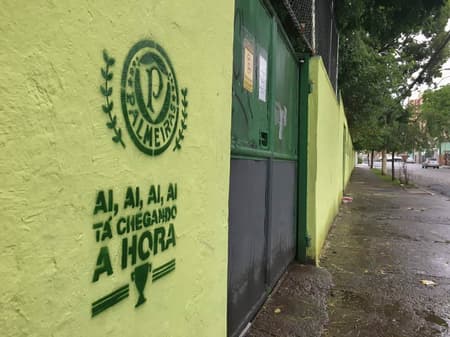 Palmeirenses estão pintando São Paulo com o aviso
