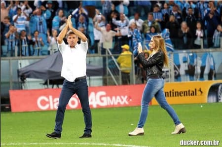 Carol Portaluppi e o pai Renato na semifinal