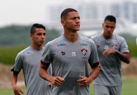 Richarlison no treino desta quarta-feira no CT Pedro Antonio (Foto: Nelson Perez/Fluminense FC)