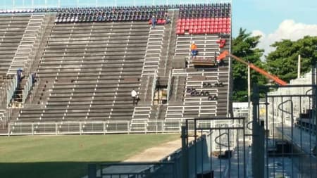 Confira imagens do andamento das obras no Luso-Brasileiro