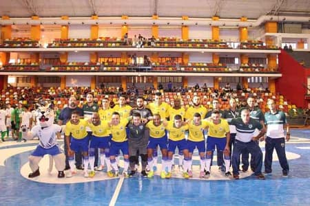 Seleção Brasileira de Futsal que conquistou a Copa América contra a Argentina