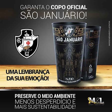 Copo dos 90 anos de São Januário estará à venda no jogo do sub-20 entre Vasco e Atlético-MG. Veja galeria LANCE!