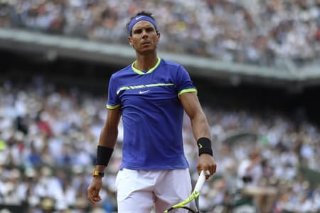 Nadal comemora ponto na final de Roland Garros