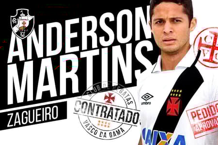 Anderson Martins foi anuncia pelo Vasco nesta quinta-feira. Confira a seguir&nbsp;