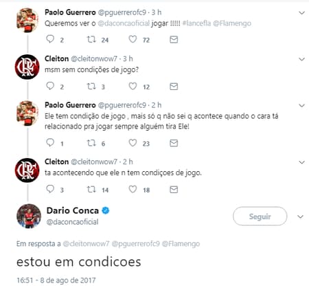 Conca no Twitter