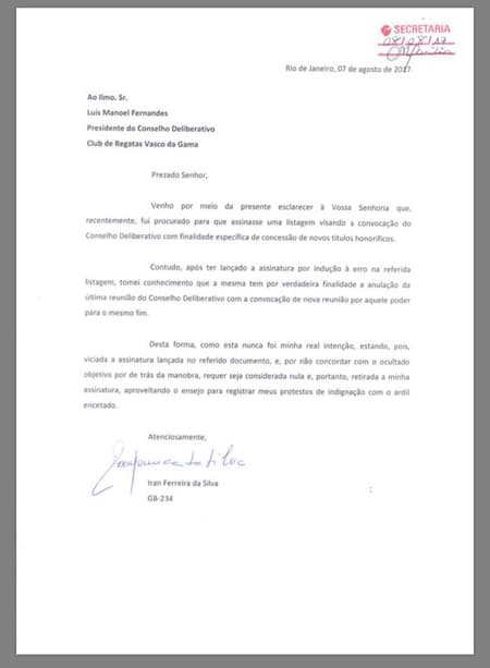O LANCE! teve acesso aos documentos. Confira a seguir a galeria &nbsp;especial com outras imagens relacionadas ao caso