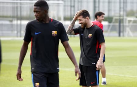 Messi e Dembélé - Barcelona