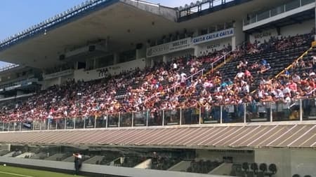 Torcida compareceu em peso na Vila Belmiro