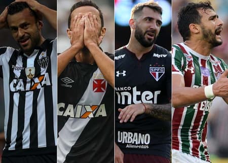 Nunca na história do Brasileirão a diferença entre o oitavo colocado e o primeiro clube dentro da zona do rebaixamento foi tão pequena em 26 rodadas: quatro pontos. Assim, a edição de 2017 tem o maior número de campeões brasileiros ameaçados de queda nesta etapa na história:&nbsp;Atlético-PR (34 pontos), Atlético-MG (34), Vasco (33), Bahia (31), São Paulo (31), Fluminense (31), Sport (30) e Coritiba (28), os dois últimos dentro do Z4. Veja ano ano...