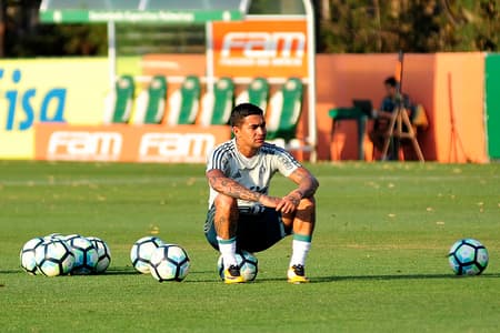 Dudu em treino do Palmeiras