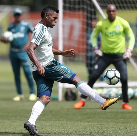 Borja durante o treino desta manhã
