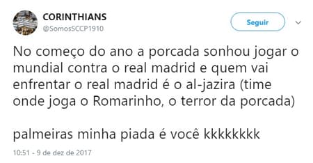 Nas redes sociais, corintianos brincam com presença de Romarinho no Mundial de Clubes