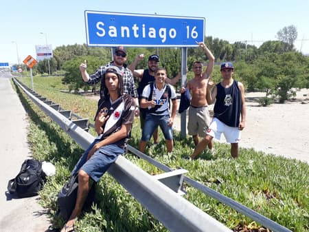 Torcedores do Vasco em Santiago