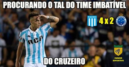 Cruzeiro é alvo dos memes após derrota para o Racing