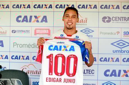 Edigar Junio completa 100 jogos com a camisa do Bahia contra o Botafogo-PB