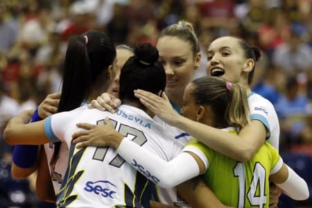 Vitória sobre o Minas leva o Sesc a disputa de sua 14ª final na Superliga