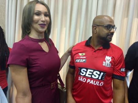 Tifanny e o técnico Anderson Rodrigues