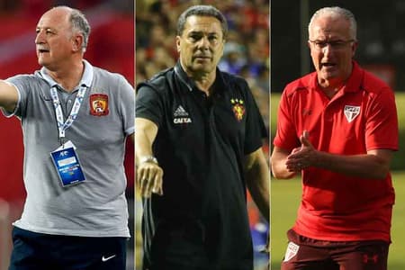 Montagem - Felipão, Luxemburgo e Dorival Jr