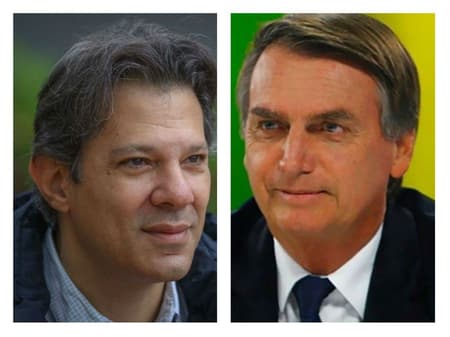 Fernando Haddad e Jair Bolsonaro