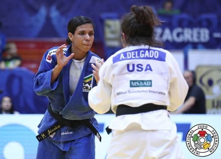 A judoca brasileira Jéssica Pereira está suspensa preventivamente por doping após ter testado positivo (Crédito: IJF)