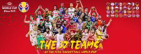 Foto-montagem reunindo imagem de jogadores de todos os países classificados para o Mundial da China (Crédito: Fiba)