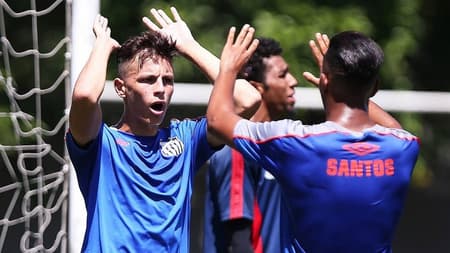 Matheus Moraes e Caio Mota - Santos sub-20