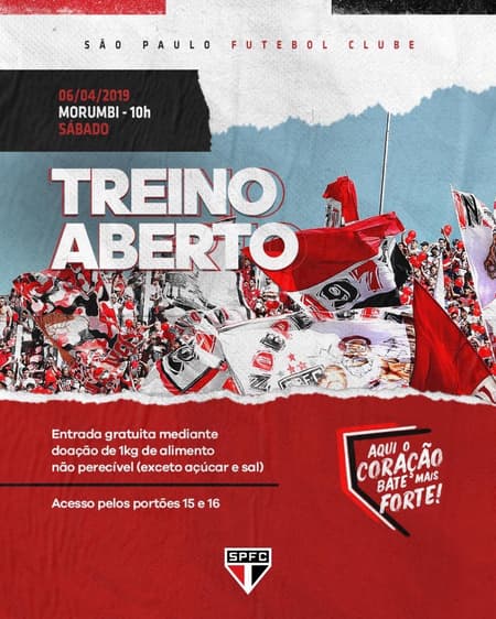 Treino aberto no Morumbi