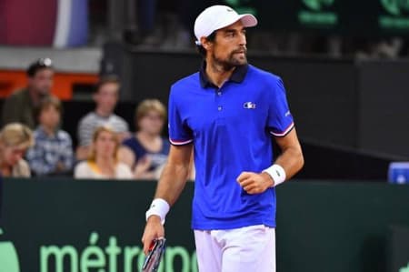 Jeremy Chardy defende França na Copa Davis