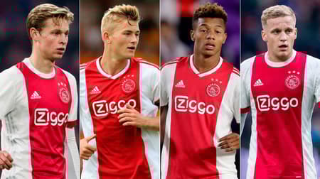 Montagem - Frenkie De Jong, Matthijs De Ligt, David Neres e Van de Beek
