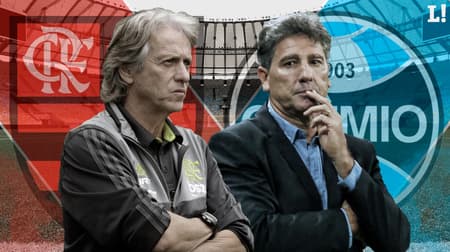 Arte - Jorge Jesus e Renato Gaúcho