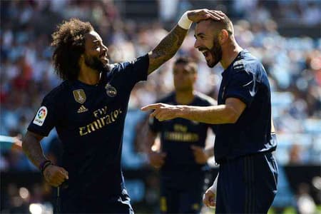 Celta de Vigo x Real Madrid - Marcelo e Benzema