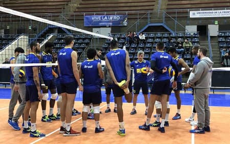 Treino do Brasil no Chile