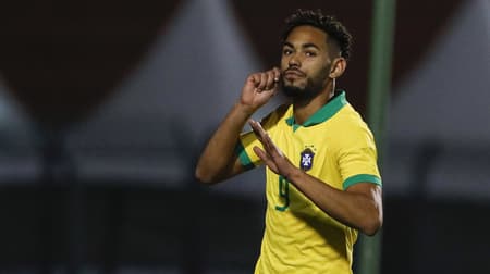 Brasil x Chile (Sub-23) - Matheus Cunha comemora seu gol