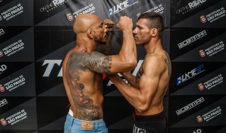 Maurício Facção e Marcelo Matias se enfrentam na luta principal do Thunder Fight 20 (Foto: Elton Rodrigues)