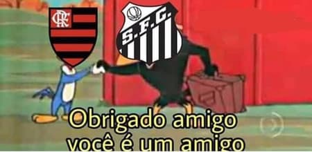 Meme: Flamengo e Santos