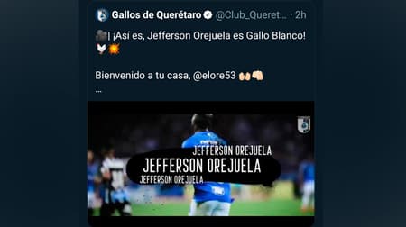 Tweet - Orejuela